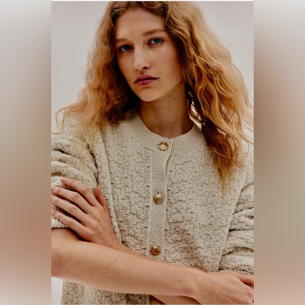 TEXTURED-KNIT CARDIGAN - Picture 2 of 6